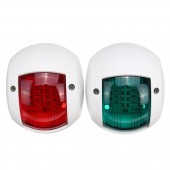 LED 12V Port and Starboard, Round, White ABS